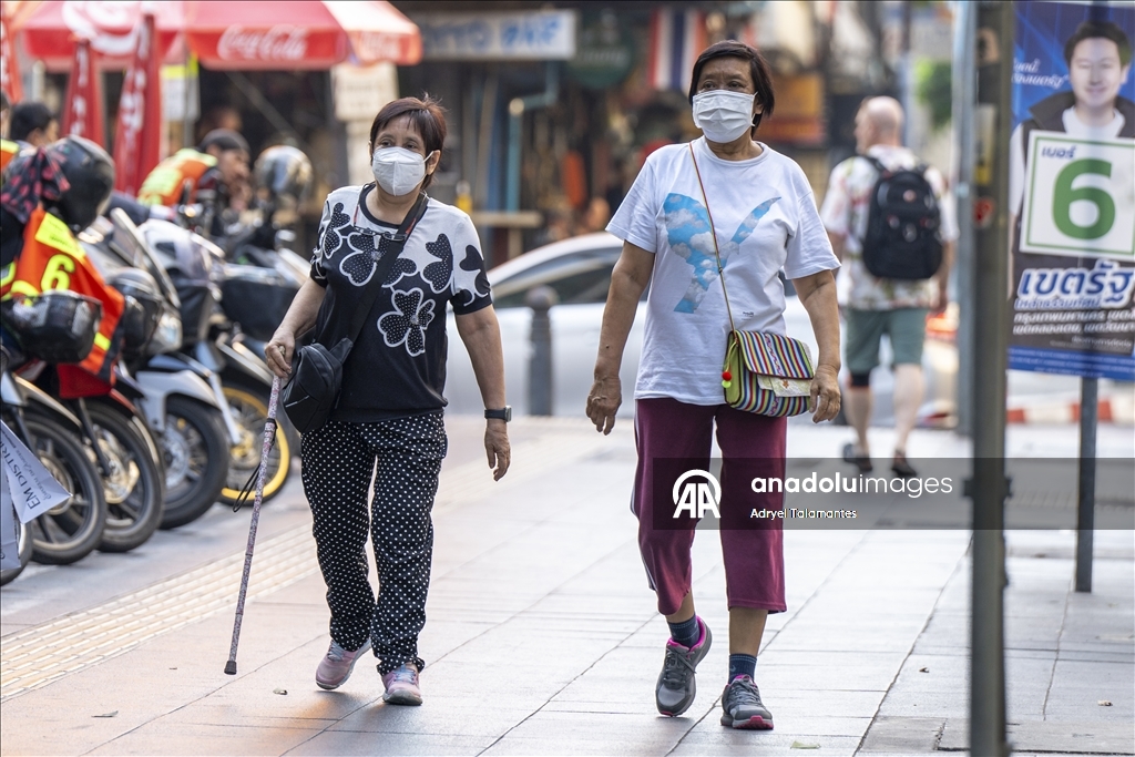 Severe air pollution in Bangkok with red-level PM 2.5 