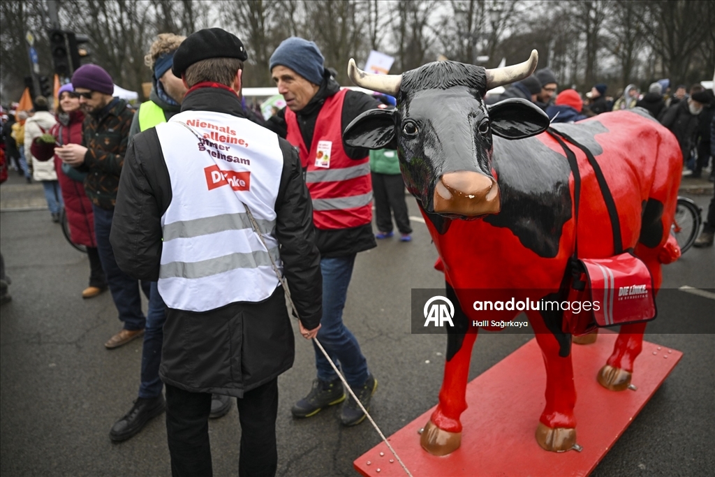 Almanya'da çiftçiler hükümetin tarım politikalarını protesto etti