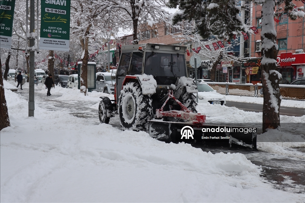 Erzincan'da kar yağışı etkili oldu