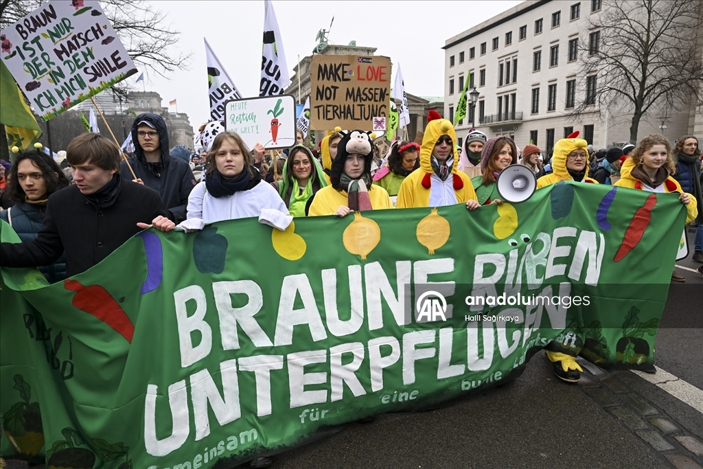 Almanya'da çiftçiler hükümetin tarım politikalarını protesto etti