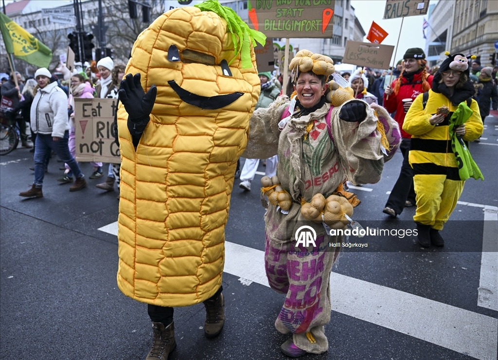 Almanya'da çiftçiler hükümetin tarım politikalarını protesto etti