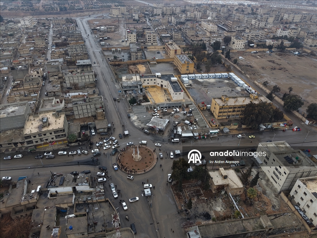 AA, Rakka'nın Tabka ilçesini havadan görüntüledi