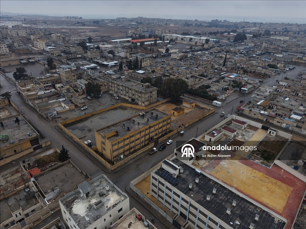 AA, Rakka'nın Tabka ilçesini havadan görüntüledi