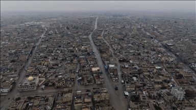AA, Rakka'nın Tabka ilçesini havadan görüntüledi