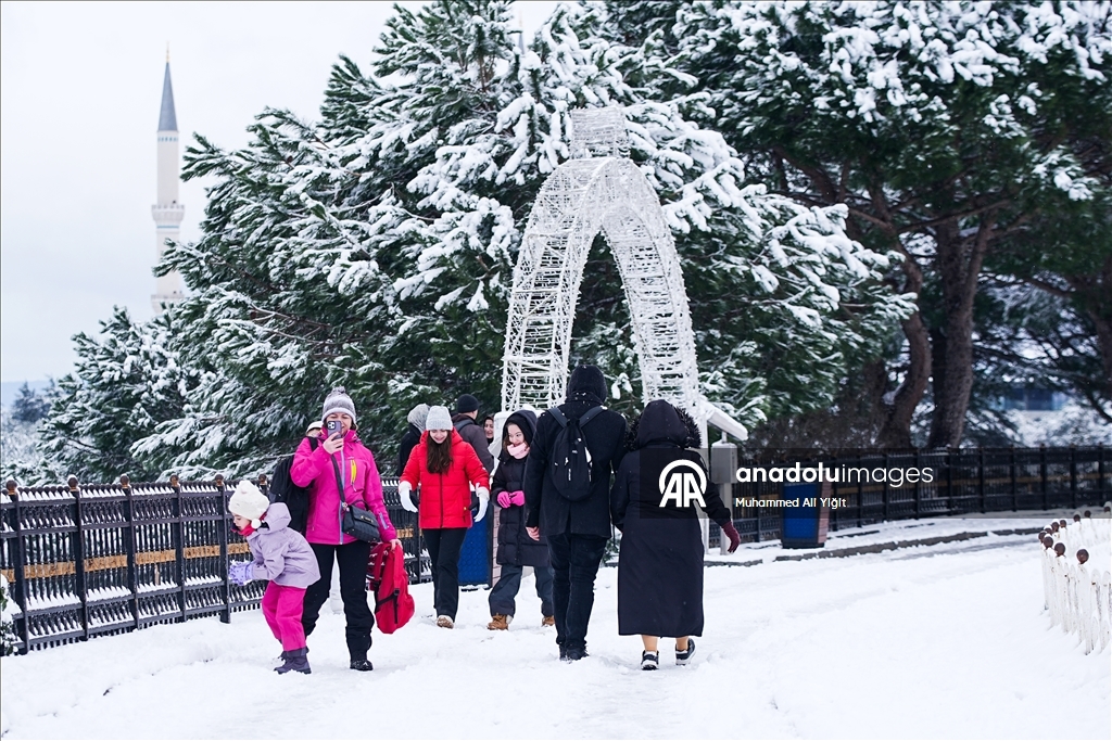 Snowfall in Turkiye's Istanbul