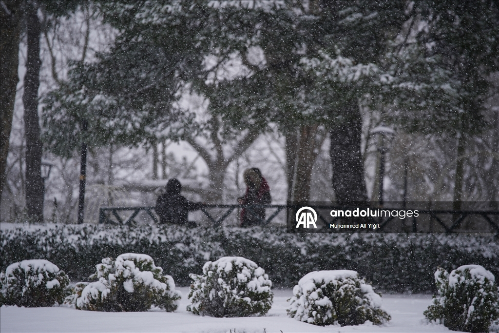 Snowfall in Turkiye's Istanbul