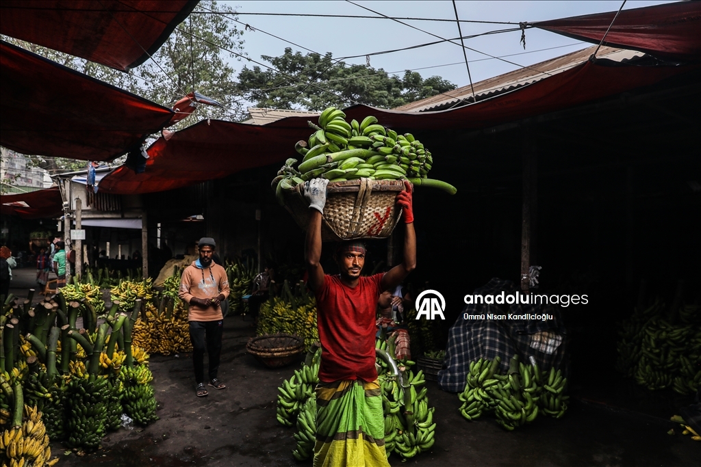 Bangladeş’te nehirler tomruk ve tarım ürünlerinin taşınmasında önemli rol oynuyor