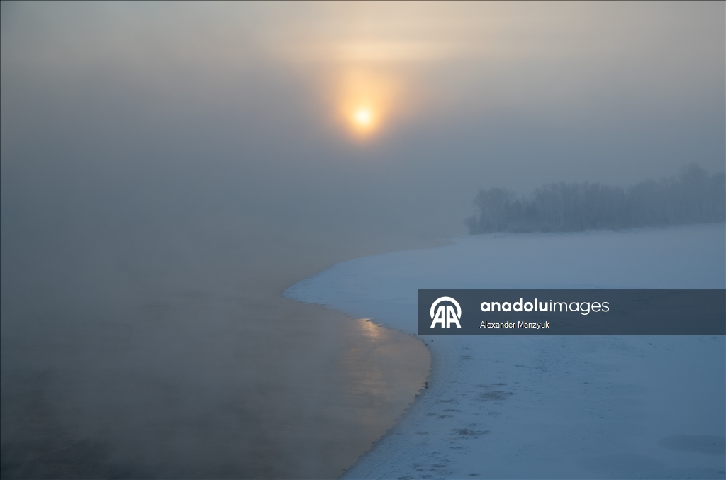 Rusya’daki Krasnoyarsk kentinde hava sıcaklığı eksi 40 dereceye düştü