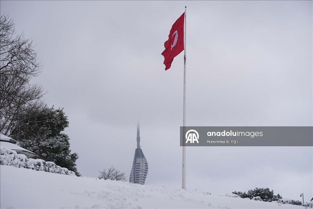 Snowfall in Turkiye's Istanbul
