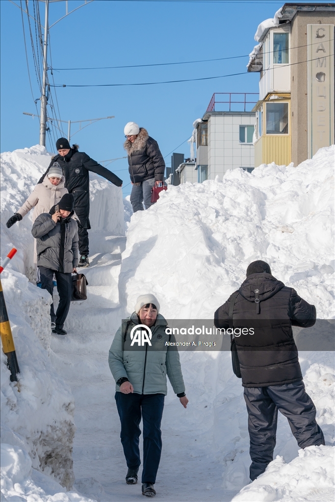 Kamchatka Peninsula experiences the heaviest snowfall in the last 30 years