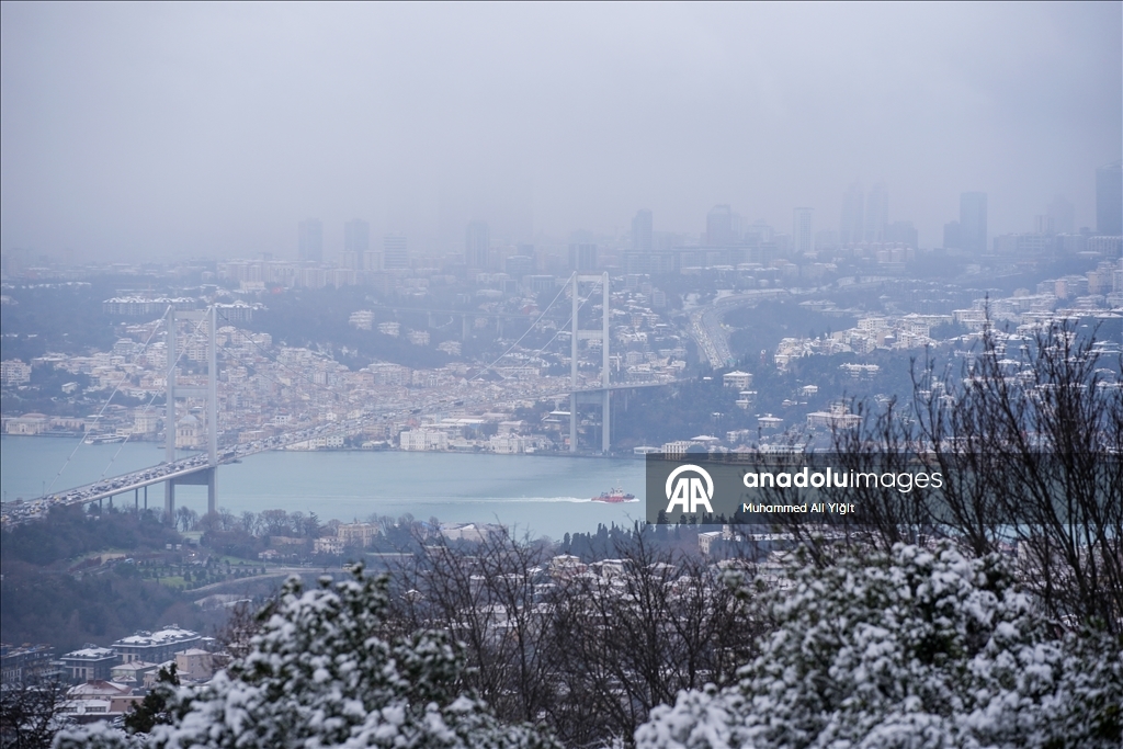 Snowfall in Turkiye's Istanbul