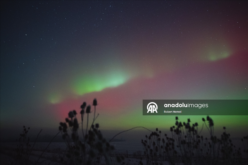 Над Венгрией появилось Северное сияние