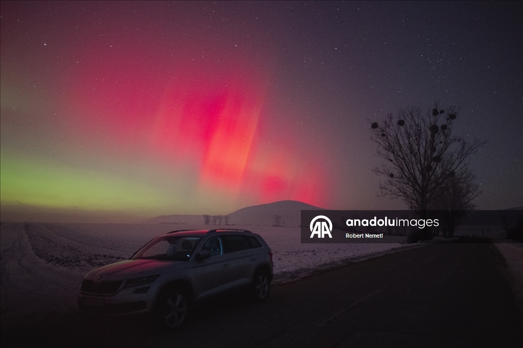 Над Венгрией появилось Северное сияние