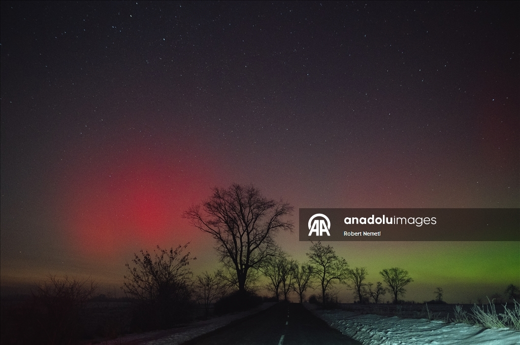 Над Венгрией появилось Северное сияние