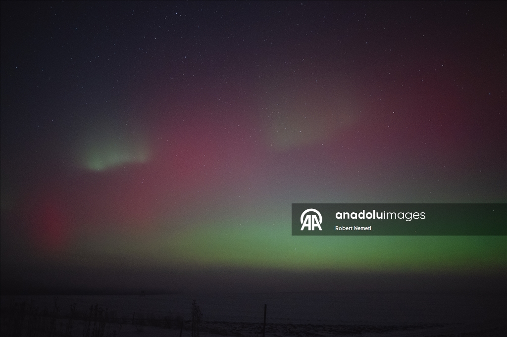 Над Венгрией появилось Северное сияние