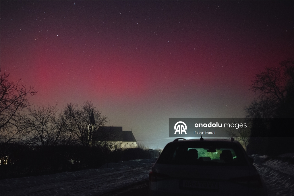 Над Венгрией появилось Северное сияние