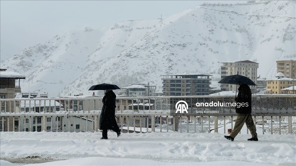 Hakkari'de kar etkili oldu
