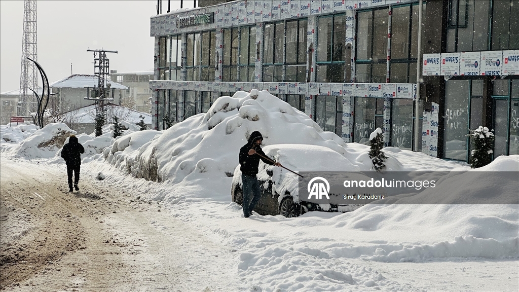Hakkari'de kar etkili oldu