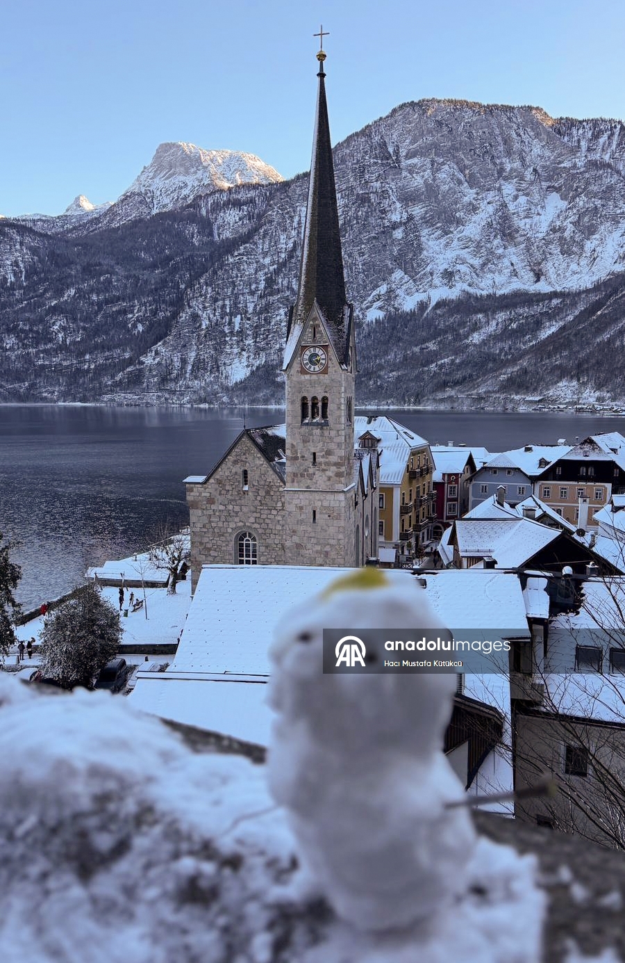 Зимняя магия города Хальштатт в Австрии