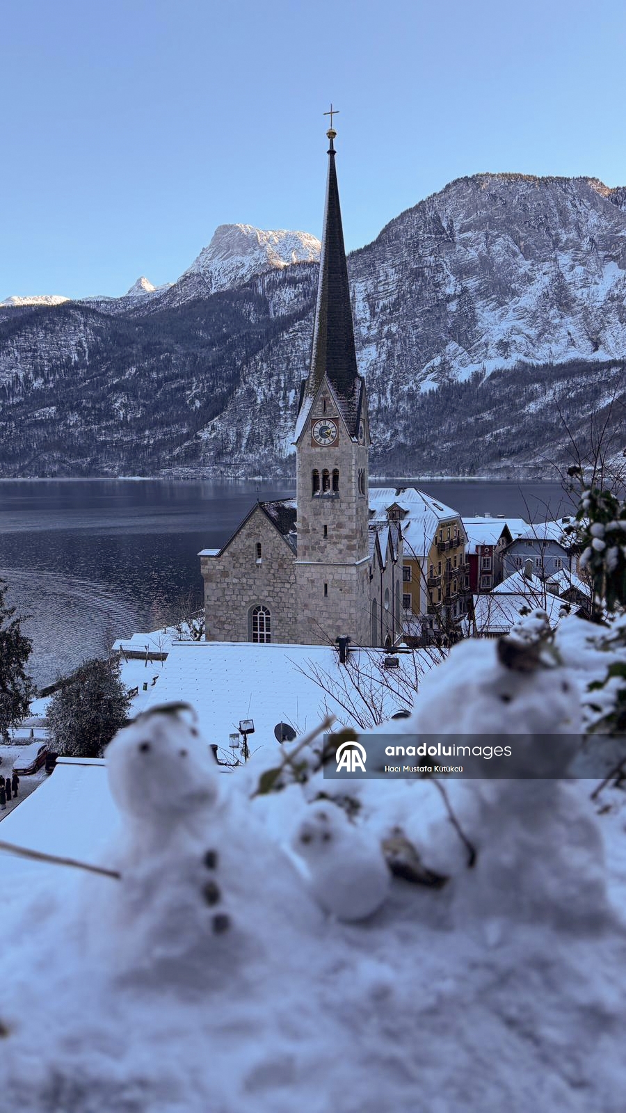 Зимняя магия города Хальштатт в Австрии
