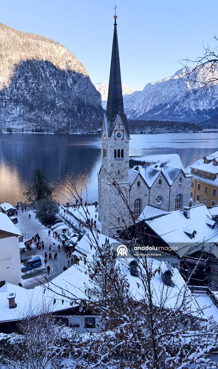 Зимняя магия города Хальштатт в Австрии