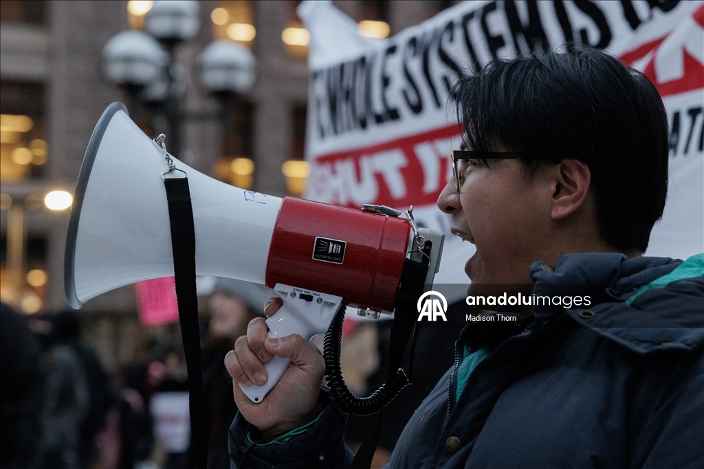 В городе Миннеаполис в США продолжаются протесты против ICE