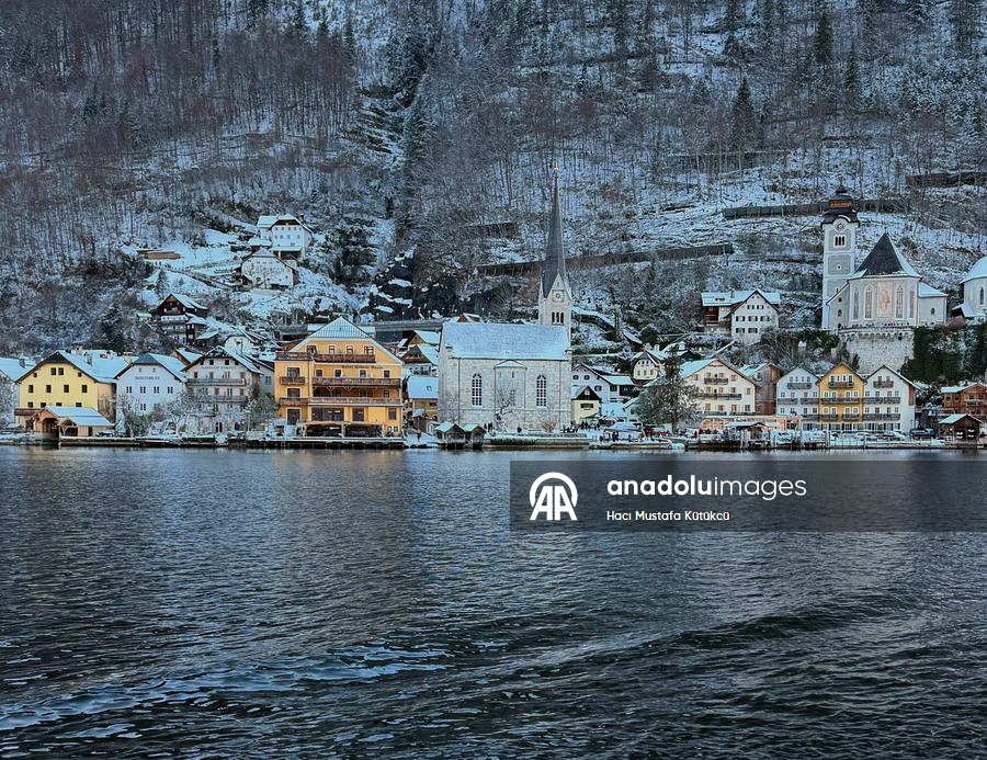 Зимняя магия города Хальштатт в Австрии