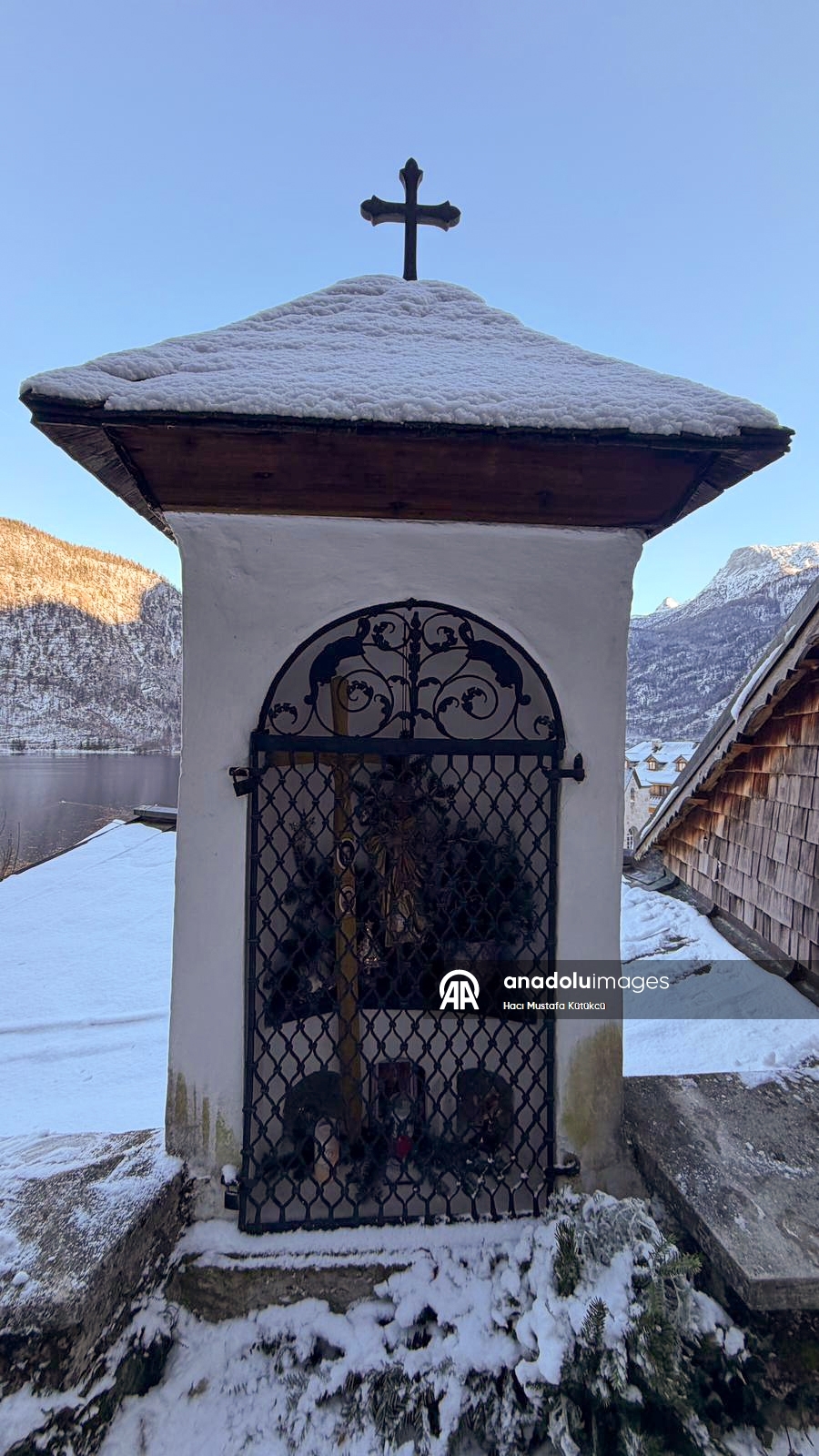 Зимняя магия города Хальштатт в Австрии