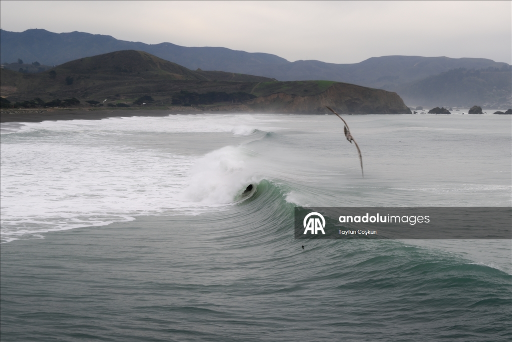 Прибрежные пейзажи города Пацифика в Калифорнии