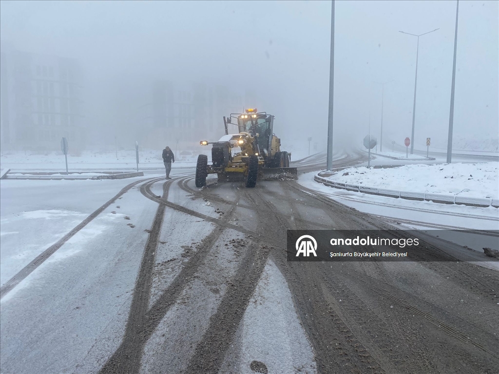 Şanlıurfa'da kar yağışı etkili oluyor