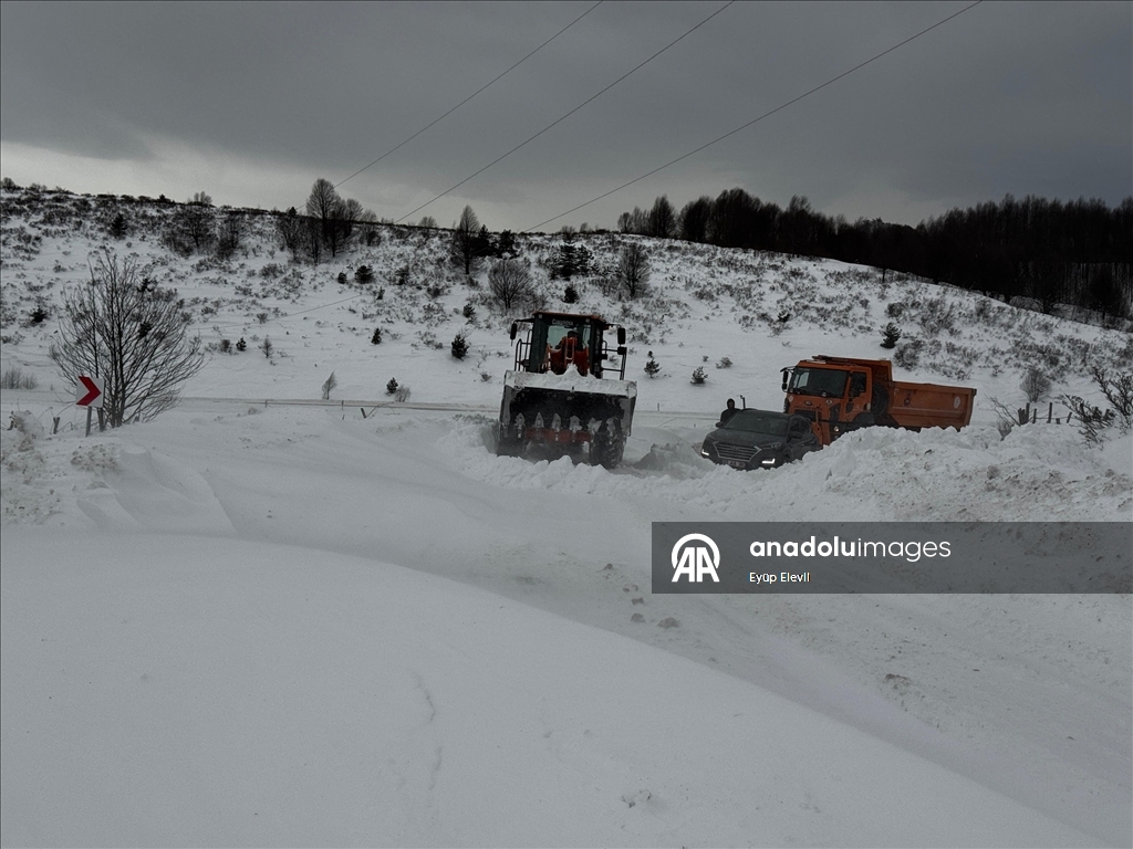 Ordu'da kar ve tipi nedeniyle ulaşımda aksamalar yaşandı