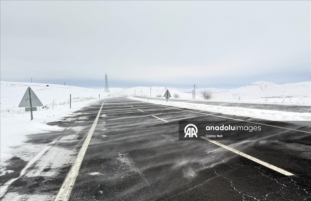 Ardahan'da etkili olan tipi ulaşımı aksatıyor