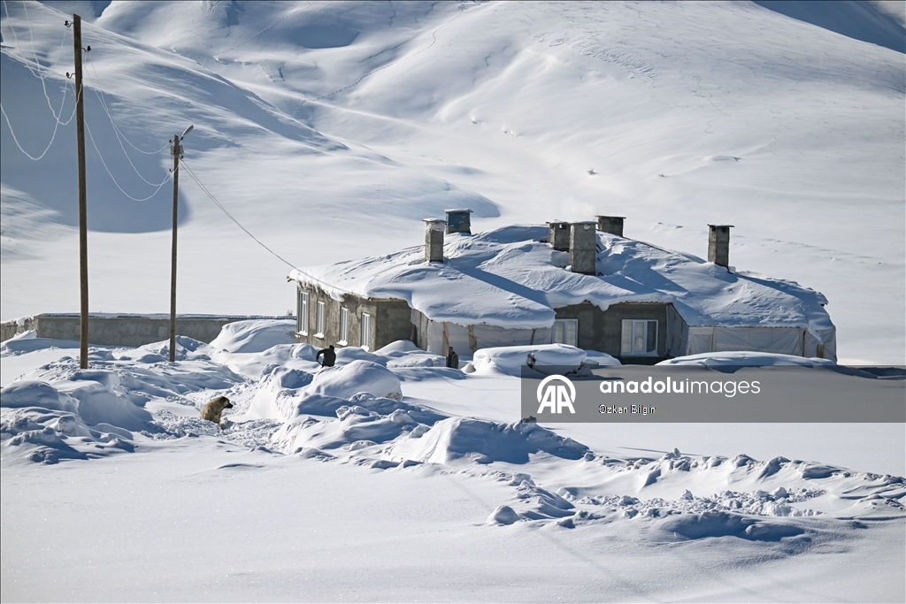 Li Wanê li taxên ku stûriya berfê ji 2 metreyan derbas bûye zivistan dijwar derbas dibe