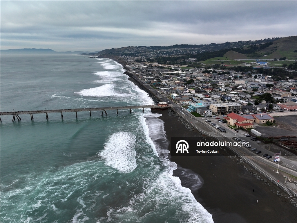 Прибрежные пейзажи города Пацифика в Калифорнии