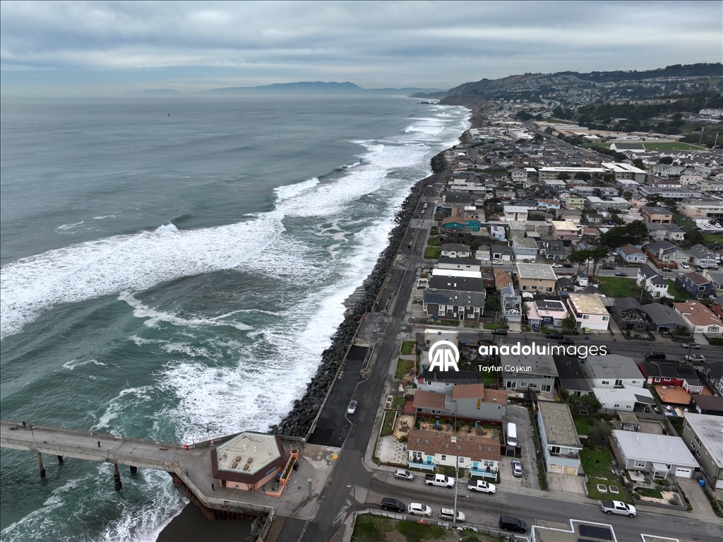 Прибрежные пейзажи города Пацифика в Калифорнии