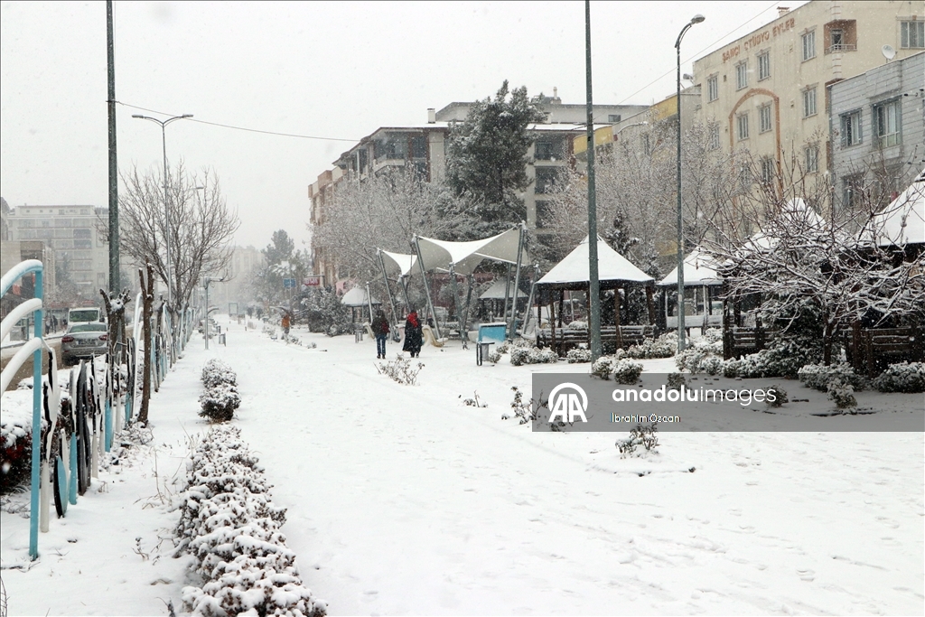 Kilis'te kar yağışı 
