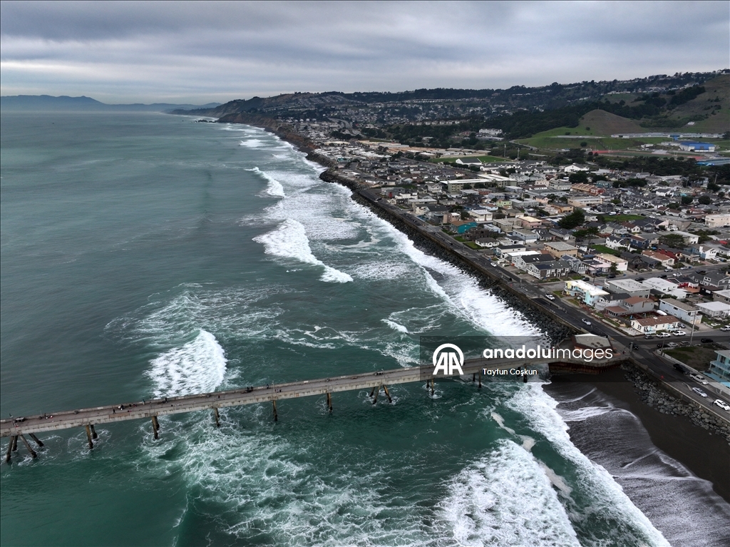 Прибрежные пейзажи города Пацифика в Калифорнии
