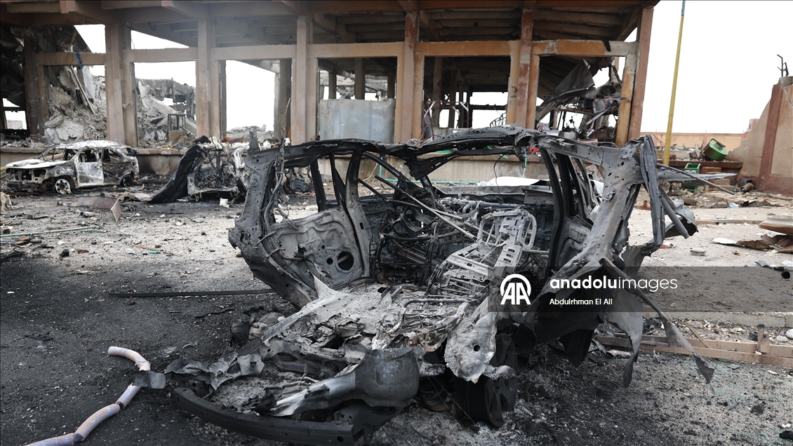 AA, terör örgütü YPG/SDG'nin patlattığı silah deposunu görüntüledi