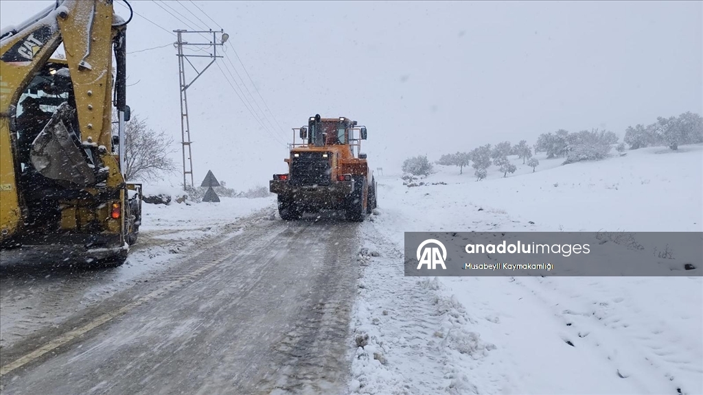 Kilis'te kar yağışı 