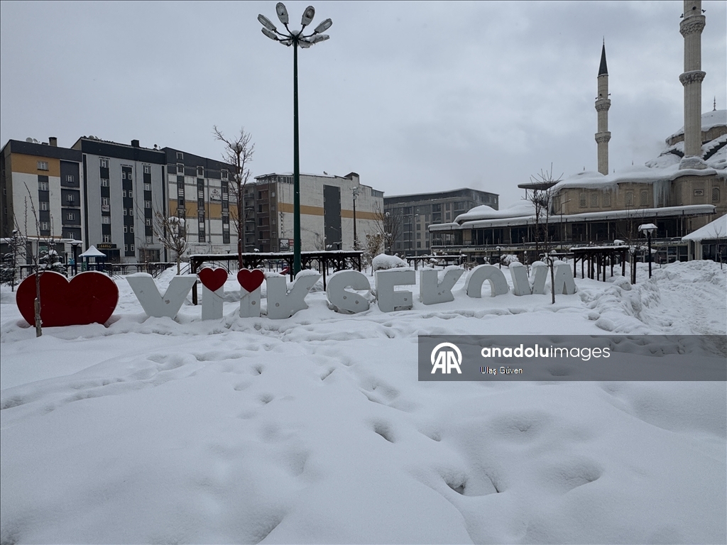 Hakkari'de kar ve soğuk hava etkili oldu