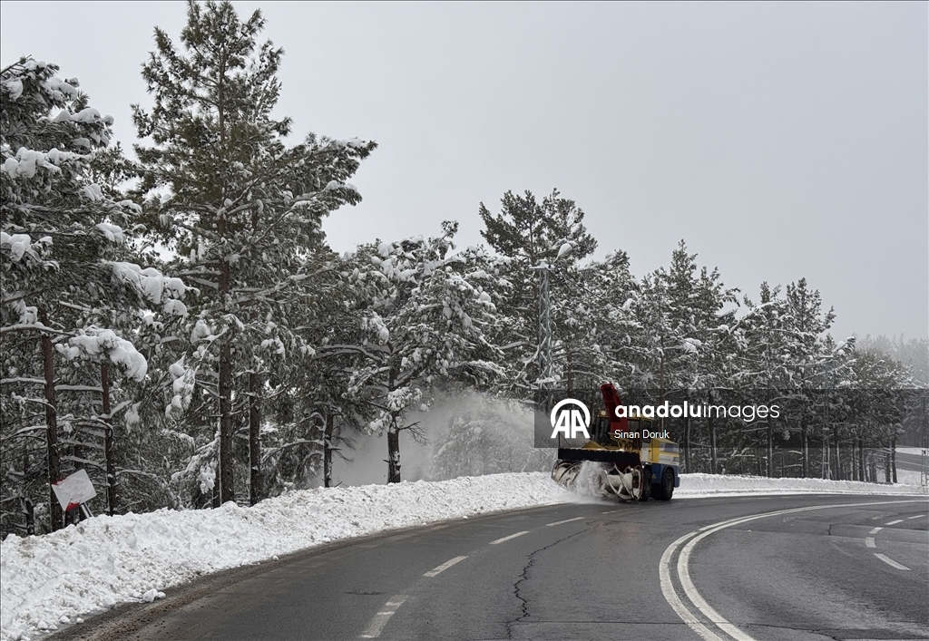 Kahramanmaraş'ta kar yağışı etkisini sürdürüyor