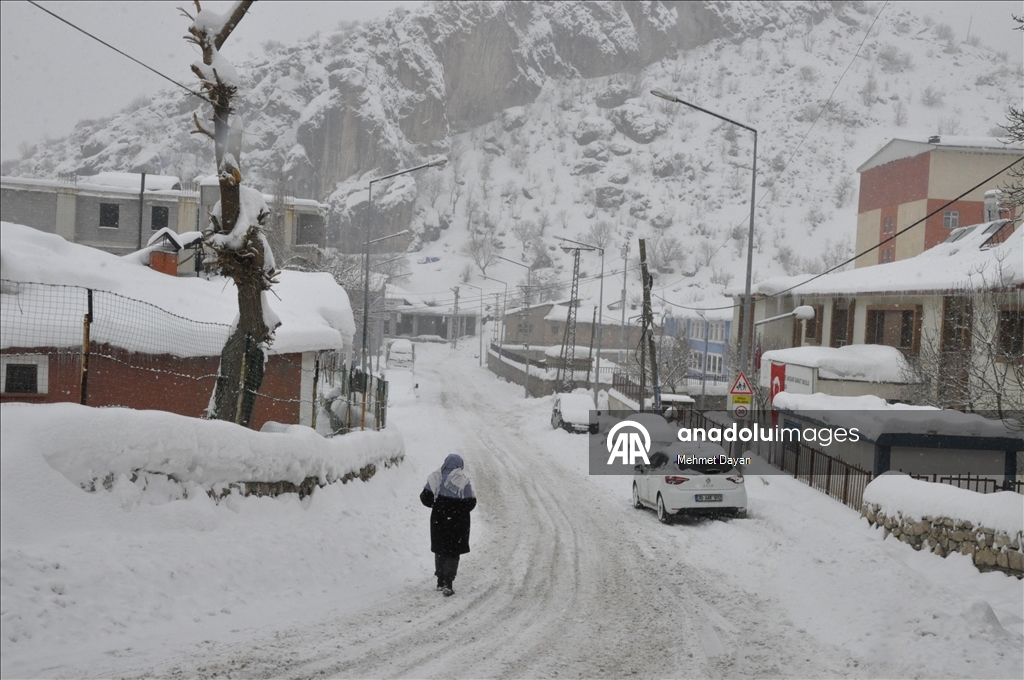 Hakkari'de kar yağışı