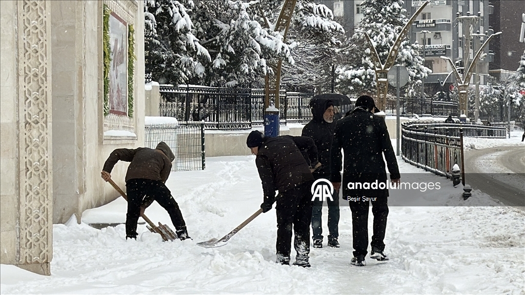 Mardin'de kar yağışı