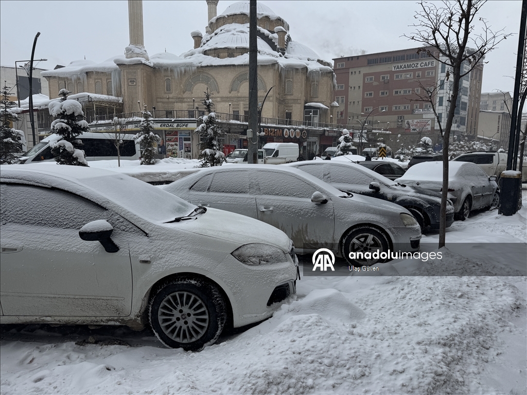 Hakkari'de kar ve soğuk hava etkili oldu