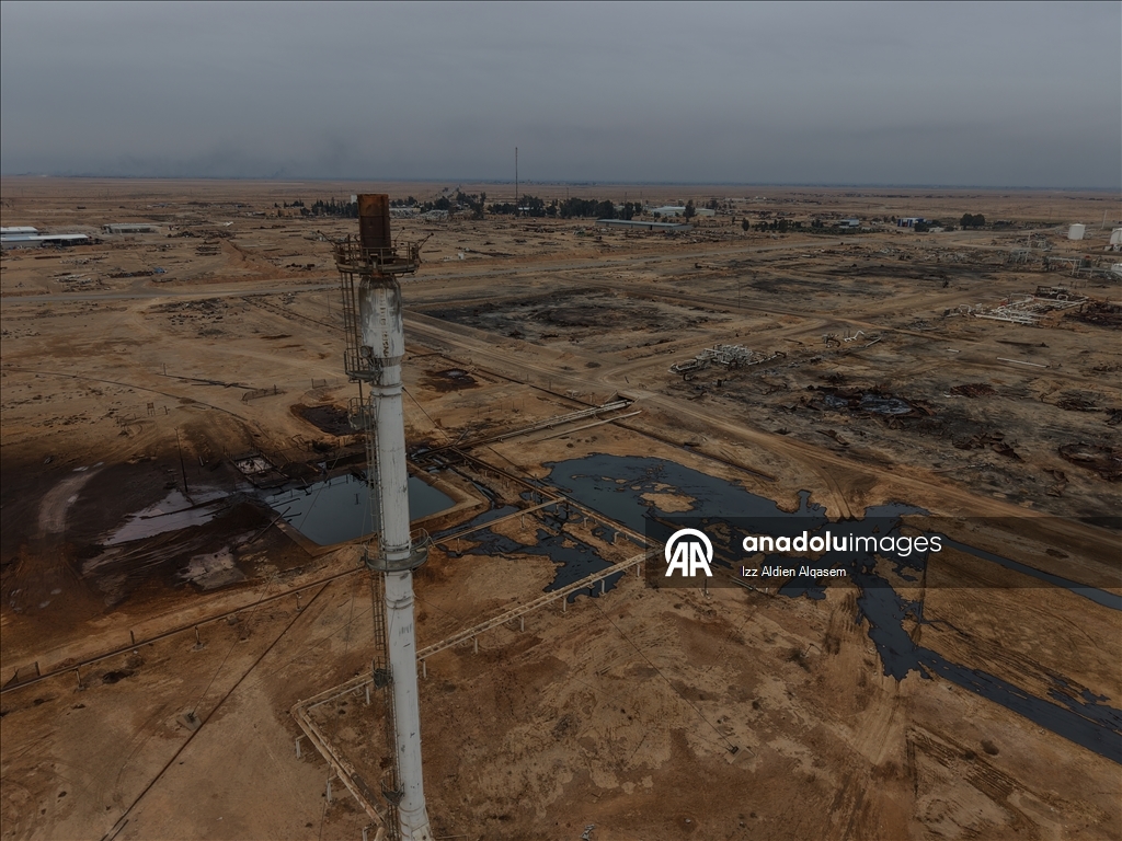 Дрон запечатлел крупнейшее нефтяное месторождение Сирии