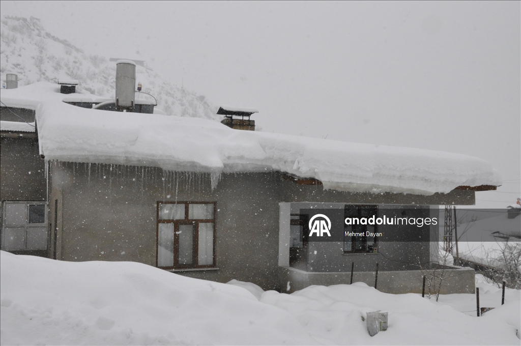 Hakkari'de kar yağışı