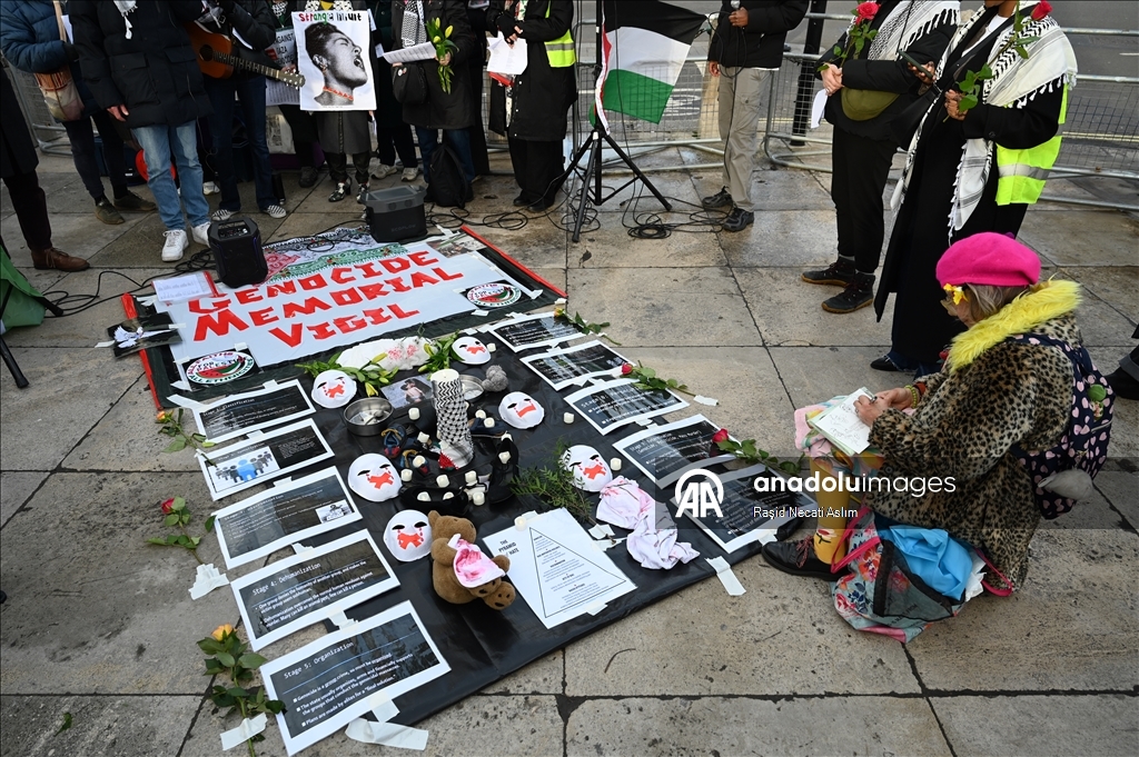 Londra’da Filistin için “Soykırım Anma Nöbeti”