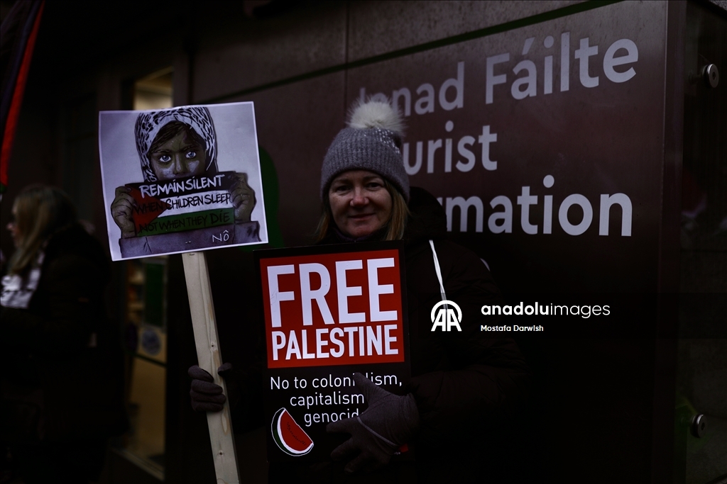 Dublin'de Filistin'e destek eylemi düzenlendi