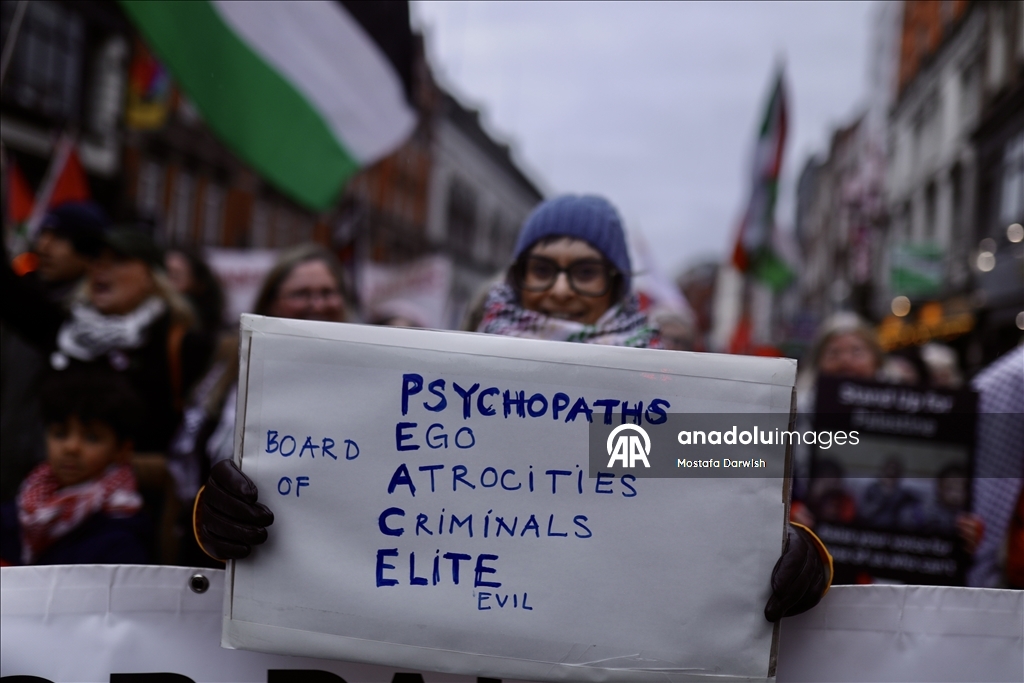 Dublin'de Filistin'e destek eylemi düzenlendi