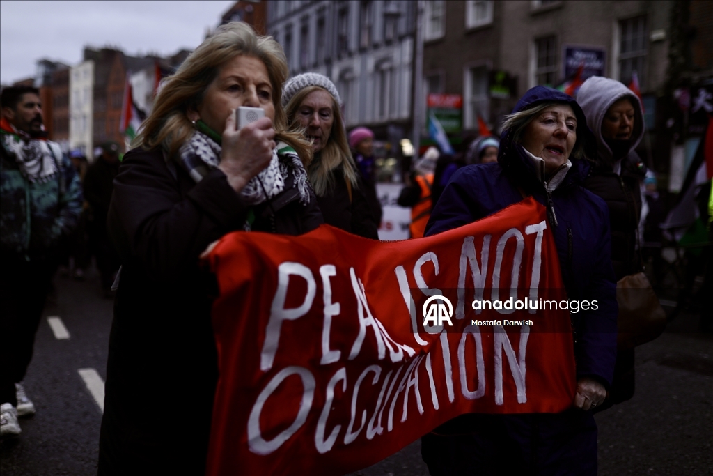 Dublin'de Filistin'e destek eylemi düzenlendi
